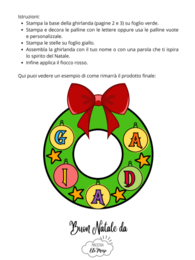 Ghirlanda natalizia per bambini con nome