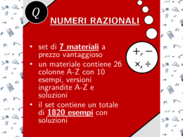 Numeri razionali | matematica | pacchetto promozionale
