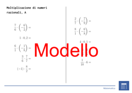 Moltiplicazione di numeri razionali | matematica | 26 colonne