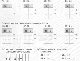Verifica di matematica (operazioni a due cifre) - classe seconda