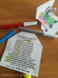 I DIRITTI; SCHEDA POPUP con testo poetico