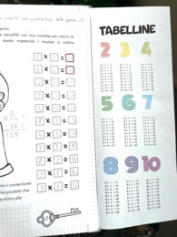 Aletta per il quaderno: LE TABELLINE
