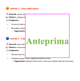 La linea; percorsi di osservazione, scoperta e classificazione