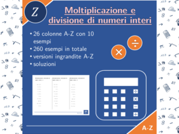 Moltiplicazione e divisione di numeri interi | matematica | 26 colonne