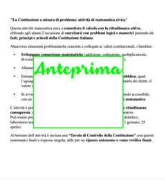 La Costituzione a misura di problema; matematica civica-per il 2 giugno e non solo...