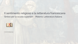 Il Sentimento Religioso e la Letteratura Francescana | PPTX+mappe e verifica