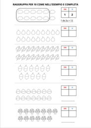Schede da stampare esercizi fino a 20 - Matematica classe prima