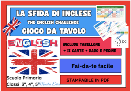 MEGA BUNDLE 3 in 1 – Giochi da tavolo stampabili: tabelline, grammatica e inglese (Scuola Primaria)