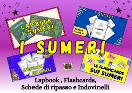 MEGA PACK I SUMERI - 4 in 1 -  Lapbook 3D, Flashcards, Schede di Ripasso e di Indovinelli | Kit Didattico Interattivo Classe 4ª