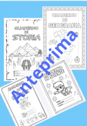 Kit 47 Copertine per Quaderni della Scuola Primaria da Colorare (Tutte le Materie)