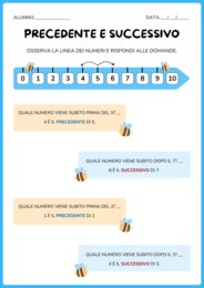 PRECEDENTE, SUCCESSIVO E CONFRONTO • 6 Schede Operative Mirate (Prima Primaria e Sostegno)