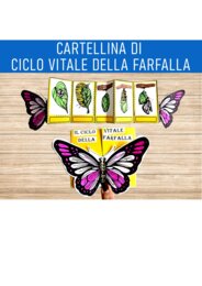 CARTELLINA DI CICLO VITALE DELLA FARFALLA