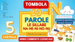 SILLABE NA NE NI NO NU – TOMBOLA PAROLE – CLASSI PRIMA E SECONDA – ANCHE PER NAI E BES