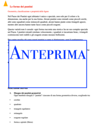 Il paese dei puntini; un percorso per l'accoglienza tra matematica e inclusione, classi 3/5