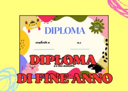 DIPLOMA DI FINE ANNO SCOLASTICO - TEMA MOSTRI -