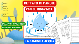 LA FAMIGLIA ACQUA - SUONO CQU - DETTATO DI PAROLE CON INDOVINELLI - DIFFICOLTÀ ORTOGRAFICHE