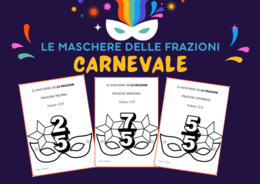 LE MASCHERE delle FRAZIONI - Carnevale MATEMATICO