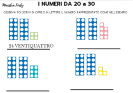 Numeri da 20 a 30 con i numicon