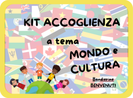 Bandierine BENVENUTI accoglienza - tema MONDO/CULTURA