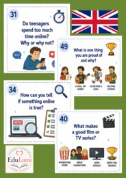50 Carte per Conversazione in Inglese – Speaking & Discussion – Classi 7–8