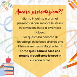 Presentazioni stellari: scheda per presentarsi in inglese, tema spazio (classe quinta)