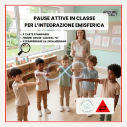 Pause Attive in Classe: Modulo Cross-Lateralità (Rosso) - 6 Carte Stampabili