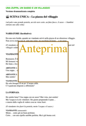 Una zuppa, un sasso, un villaggio; percorso teatrale completo per progetti di accoglienza/ inclusione-classi 2-3-4-5