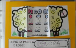 Lettera P creativa con Pecora e Pagliaccio