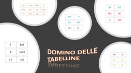 Pacchetto per giocare con le tabelline - memory, domino e tombola