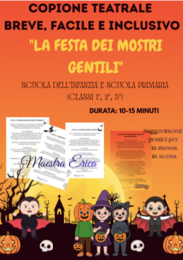 Copione Teatrale Halloween "La Festa dei Mostri Gentili" | Facile, breve e inclusivo (Infanzia e Primaria)