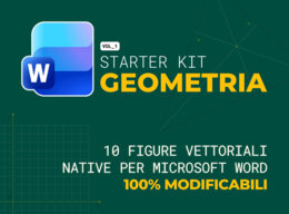 (Vol 1) STARTER KIT Geometria: 10 Figure Vettoriali Native per Word (.docx)