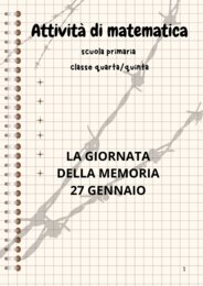 La giornata della memoria (attività di matematica classe quarta/quinta primaria)