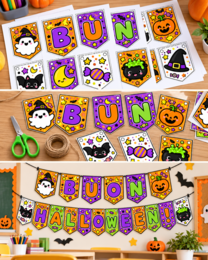 Festone Halloween Scuola Primaria – BUON HALLOWEEN! – Bandierine Decorative da Stampare