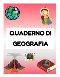 QUADERNO DI GEOGRAFIA classe 4^ - per tutto l'anno scolastico