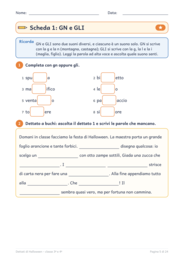 Dettati di Halloween classe terza e quarta: 16 dettati