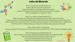 Gli esploratori della natura e l'enigma del laboratorio scomparso – Accoglienza e prerequisiti Scienze 3ª