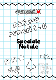 Attività numeri 1-6 a tema natalizio