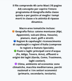 SFIDA DI GEOGRAFIA ITALIA - 40 carte per la Scuola Primaria (Classe 5ª) - PDF stampabile con soluzioni e SOS tempi morti