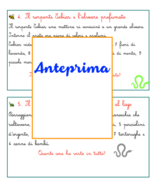 Storie-problema del serpente Tobias-per leggere,comprendere e contare-classe prima