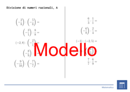 Divisione di numeri razionali | matematica | 26 colonne