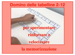 Domino delle tabelline dal 2 al 12 per sperimentare, giocare e velocizzare la memorizzazione-classi 2-5