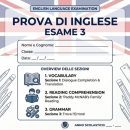 prova inglese con griglia e risposte per il docente