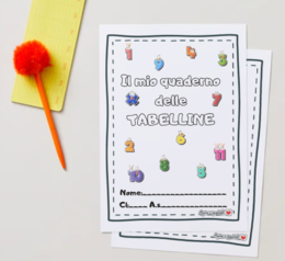 Il quaderno delle tabelline (copertina, trucchetti e tab. del 2)