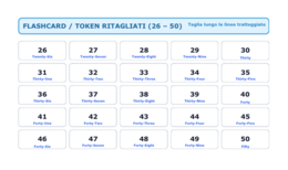 ENGLISH BINGO NUMBERS 1-90 - Kit gioco completo con 20 cartelle, gettoni e tabellone (Scuola Primaria)