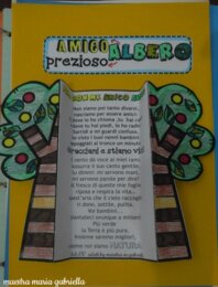Festa degli alberi popup con testo poetico