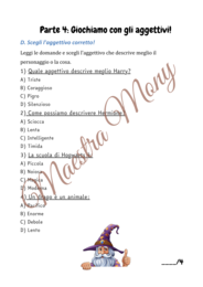 schede didattiche Harry Potter