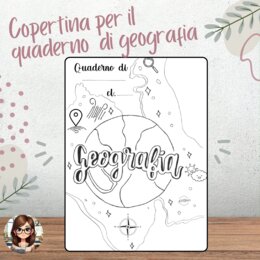 Copertina quaderno di geografia