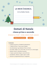 Dettati di Natale classe prima e seconda: 20 dettati