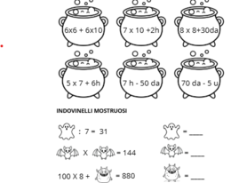 Matematica da Brivido: Tabelline, Calcoli e Problemi di Halloween (Classe 3ª)