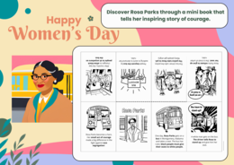 International Women's Day (Giornata della Donna): Rosa Parks minibook